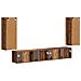 Set mobile TV 4 pcs Legno vecchio Legno multistrato - Foto miniatura 9