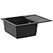 Lavello Nero 620 x 500 mm 80% Quarzo e 20% Resina - Foto miniatura 1