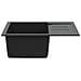 Lavello Nero 620 x 500 mm 80% Quarzo e 20% Resina - Foto miniatura 3