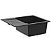 Lavello Nero 620 x 500 mm 80% Quarzo e 20% Resina - Foto miniatura 5