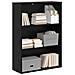 Libreria Rovere Nero 60 x 30 x 76.5 cm Legno multistrato - Foto miniatura 3