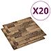 Moquette per pavimenti 20 pcs Marrone 50 x 50 cm PP - Foto miniatura 2