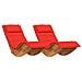 Lettino da sole 2 pcs Marrone Legno di Acacia Massello - Foto miniatura 1