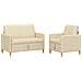 Set di Divani con Storage 2 pcs Crema Poliestere - Foto miniatura 1