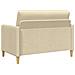 Set di Divani con Storage 2 pcs Crema Poliestere - Foto miniatura 4