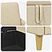 Set di Divani con Storage 2 pcs Crema Poliestere - Foto miniatura 6