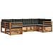 Set di divani da esterno con cuscino 6 pcs Naturale e Antracite - Foto miniatura 1