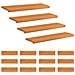 Tappeti per scale 16 pz 90 x 30 x 2 cm Marrone Chiaro - Foto miniatura 1