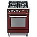 Cucina a Gas PR66GVT / C 4 Fuochi a Gas Forno a Gas Ventilato Classe A Colore Rosso Burgundy - Foto miniatura 5