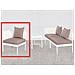 Modulo Angolare per SALOTTO MODULARE Mod. PERLA in acciaio bianco 73X73X75H - Foto miniatura 1