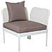 Modulo Angolare per SALOTTO MODULARE Mod. PERLA in acciaio bianco 73X73X75H - Foto miniatura 2