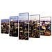 5 Pz Set Stampa Su Tela Da Muro Vista Dall'alto New York 200x100 Cm - Foto miniatura 1