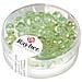 100 Pezzi - Perla In Vetro Sfaccettata 4mm - Colore Verde Chiaro Iridescente - Foto miniatura 2