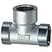 Raccordo A T 3/4"" Femmina Con 2 Monoconi Rame Cromato 5460 34 - Foto miniatura 1