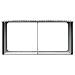 Capannone da Giardino in Acciaio Zincato 330x92x153cm Antracite - Foto miniatura 3