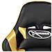 Sedia da Gaming Girevole con Poggiapiedi Oro in PVC - Foto miniatura 3