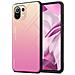 Custodia Compatibile Con Xiaomi Mi 11 Lite (4g / 5g) / 11 Lite Ne In Giallo - Rosa - Coperchio Protettivo Bicolore In Vetro Temperato E Silicone Tpu - Foto miniatura 1