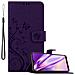 Custodia Compatibile Con Samsung Galaxy A20 / A30 In Lilla Scuro Fiore - Coperchio Protettivo In Design Floreale Con Chiusura Magnetica, Funzione Stand E Slot Per Carte - Foto miniatura 1