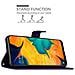 Custodia Compatibile Con Samsung Galaxy A20 / A30 In Lilla Scuro Fiore - Coperchio Protettivo In Design Floreale Con Chiusura Magnetica, Funzione Stand E Slot Per Carte - Foto miniatura 4