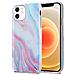 Custodia Compatibile Con Apple Iphone 12 / Iphone 12 Pro In Marmo Rosa Bianco No. 15 - Coperchio Protettivo In Silicone Tpu Con Motivo A Mosaico - Foto miniatura 1