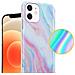 Custodia Compatibile Con Apple Iphone 12 / Iphone 12 Pro In Marmo Rosa Bianco No. 15 - Coperchio Protettivo In Silicone Tpu Con Motivo A Mosaico - Foto miniatura 3