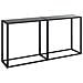 Tavolo Consolle Nero 160x35x75,5 Cm In Vetro Temperato - Foto miniatura 2