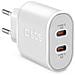 Caricabatterie Da Parete Power Delivery 20w Con Due Uscite Usb-c - Foto miniatura 1