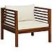 Set Divani Da Giardino 7 Pz Con Cuscini Crema In Legno Acacia - Foto miniatura 4