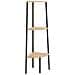 Scaffale Angolare 3 Livelli Marrone Chiaro Nero 45,5x31,5x120cm - Foto miniatura 2