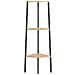 Scaffale Angolare 3 Livelli Marrone Chiaro Nero 45,5x31,5x120cm - Foto miniatura 3