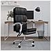 Poltrona Da Ufficio Reclinabile Nera In Similpelle - Foto miniatura 1