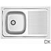 Lavello Appoggio Acciaio Inox Mod. La02 Cm 80x50 Con Gocciolatoio Dx - Foto miniatura 1