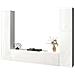 Parete Attrezzata Giordano, Set Salotto Porta Tv A 3 Ante, Mobile Soggiorno Multiuso, 100% Made In Italy, Cm 260x30h180, Bianco Lucido - Foto miniatura 2