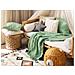 Coperta Khari Cotone 125 X 150 Cm Verde Chiaro - Foto miniatura 1
