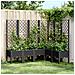 Fioriera Da Giardino Con Traliccio Nera 160x120x142 Cm In Pp - Foto miniatura 1