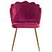 Silvia Set Di 2 Sedie Da Pranzo Imbottite In Velluto Bordeaux - Foto miniatura 2