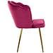 Silvia Set Di 2 Sedie Da Pranzo Imbottite In Velluto Bordeaux - Foto miniatura 3