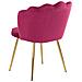 Silvia Set Di 2 Sedie Da Pranzo Imbottite In Velluto Bordeaux - Foto miniatura 5