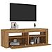 Mobile Porta TV con LED Artigianale 120x35x40 cm Multistrato - Foto miniatura 7