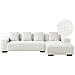 Divano Angolare 4 Posti Lungo Bouclé Bianco Lato Sinistro - Foto miniatura 1