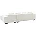 Divano Angolare 4 Posti Lungo Bouclé Bianco Lato Sinistro - Foto miniatura 5
