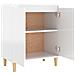 Credenza Gambe Massello Bianco Lucido 60x35x70cm Multistrato - Foto miniatura 6