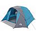 Tenda da Campeggio a Cabina per 4 Persone Blu Impermeabile - Foto miniatura 2