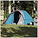 Tenda da Campeggio a Cabina per 4 Persone Blu Impermeabile - Foto miniatura 3