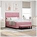 Letto a Molle con Materasso & Panca Rosa 140x190 cm Velluto - Foto miniatura 2