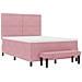 Letto a Molle con Materasso & Panca Rosa 140x190 cm Velluto - Foto miniatura 8