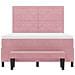 Letto a Molle con Materasso & Panca Rosa 140x190 cm Velluto - Foto miniatura 9