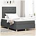 Letto Box Spring con Materasso Grigio Scuro 120x200 cm Tessuto - Foto miniatura 2