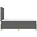 Letto Box Spring con Materasso Grigio Scuro 120x200 cm Tessuto - Foto miniatura 9