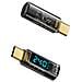 Adattatore Da Usb-c Femmina A Usb-c Maschio 240w Con Display Digitale - Nero (confezione Da 2) - Foto miniatura 1